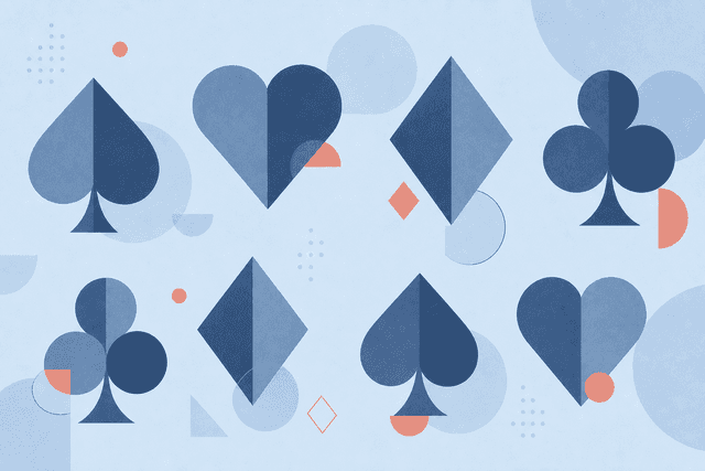 Card suit symbols as abstract pattern